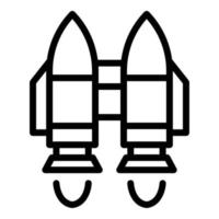 Skill jetpack icon outline vector. Work future vector