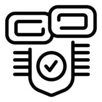 Data location icon outline vector. Private internet vector