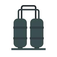 Oil processing factory icon, flat style vector