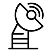 Satellite antenna icon outline vector. Online security vector