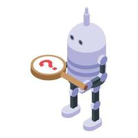 Help chatbot icon isometric vector. Support call vector