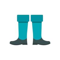 Fishing boots icon, flat style vector