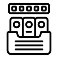 Web safety icon outline vector. Internet security vector