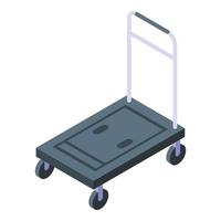 Plastic trolley icon isometric vector. Suitcase travel vector