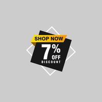 7 discount, Sales Vector badges for Labels, , Stickers, Banners, Tags, Web Stickers, New offer. Discount origami sign banner.