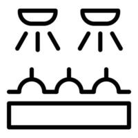 Eco solar system icon outline vector. Nature tech vector