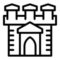 History citadel icon outline vector. Krakow map vector