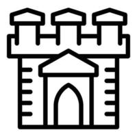 History citadel icon outline vector. Krakow map vector