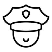 Police officer icon outline vector. Policeman safety vector