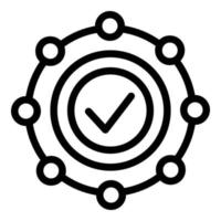 Approval icon outline vector. Form paper vector