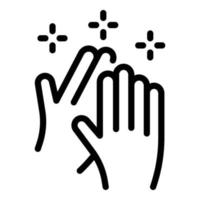 Clap delight icon outline vector. Person celebrate vector