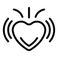 Heart delight icon outline vector. People face vector
