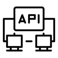 Api network icon outline vector. Business process vector