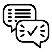 Chat report icon outline vector. Finance credit vector