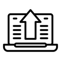 Laptop software icon outline vector. Computer building vector