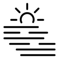 Sunrise eco icon outline vector. Care energy vector