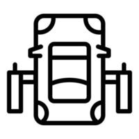 Model car printing icon outline vector. Vehicle magazine vector