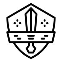 Gamer badge icon outline vector. Online pc vector