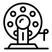 3d printer roll icon outline vector. Engine print vector