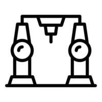 3d printer stand icon outline vector. Print vehicle vector