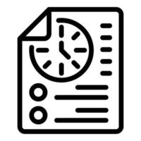 Document icon outline vector. Loan approve vector