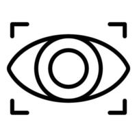 School security eye icon outline vector. Guard police vector