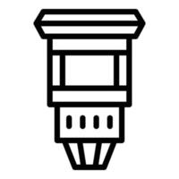Open air scene icon outline vector. Auto drive vector