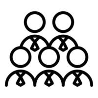 Group social care icon outline vector. People help vector