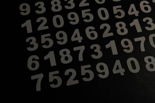 Colorful wooden numbers background. Numbers texture abstraction. Global economy crisis concept. Finance data pattern. photo