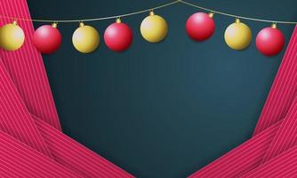 Christmas background with christmas ball decoration. - Vector. vector