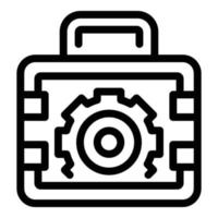 Toolbox equipment icon outline vector. Tool box vector