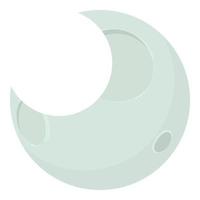 Moon icon, cartoon style vector