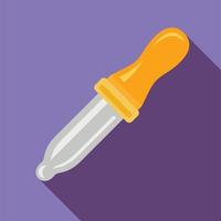 Color picker pipette icon, flat style vector