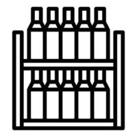 Wine bottle production icon outline vector. Furnace raw vector