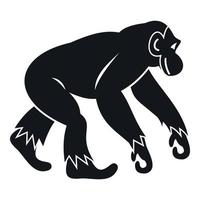 Monkey standing icon, simple style vector