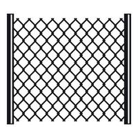 Perforated gate icon, simple style vector