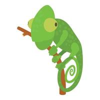 Chameleon icon, cartoon style vector