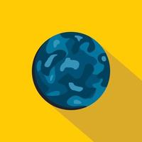 Small planet icon, flat style vector