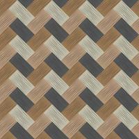 patrón de mosaico geométrico sin costuras. piso marrón con textura de madera. textura de garabato. relación textil. bordado. ilustración vectorial abstracta para piso, fondo, pared, textura o impresión. vector