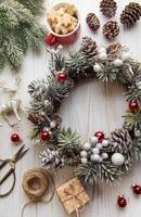 Prepare for Christmas,  creative craft wreath.