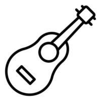 vector de contorno de icono de ukelele retro. guitarra musical