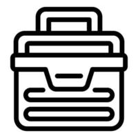 Toolbox kit icon outline vector. Open box vector