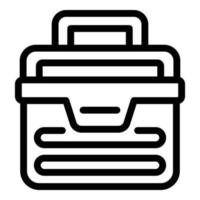 Toolbox kit icon outline vector. Open box vector