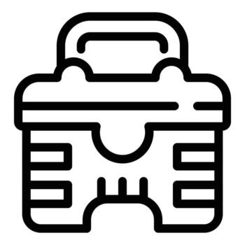 Crate toolbox icon outline vector. Tool box vector