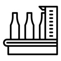 Bottle line production icon outline vector. Class factory vector