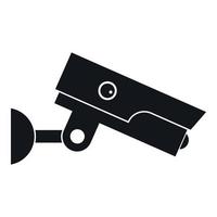 Security camera icon, simple style vector