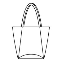 Big bag icon, outline style vector