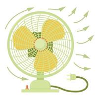 icono de ventilador, estilo de dibujos animados vector