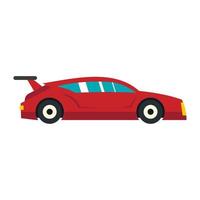 Red car icon, flat style vector