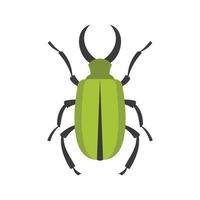 icono de insecto verde, estilo plano vector
